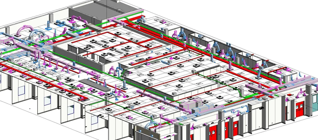 BIM model elektroinstalacija na etaži zgrade